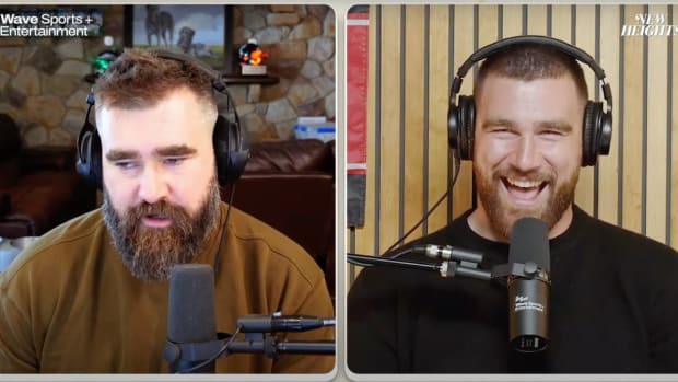 Philadelphia Eagles' Jason Kelce and Kansas City Chiefs' Travis Kelce on New Heights